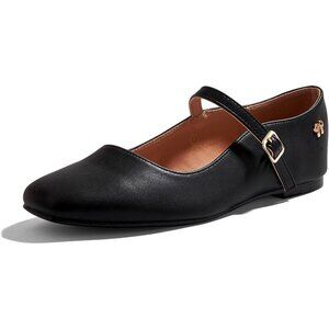✨Women's Black  Flat Shoes Comfortable Shoes Ankle Strap Toe Faux Leather Flats